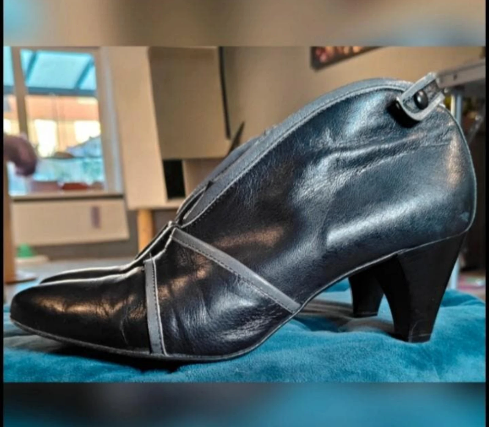 Vintage zwart met grijze enkellaarsjes Ixos maat 38 – photo 4